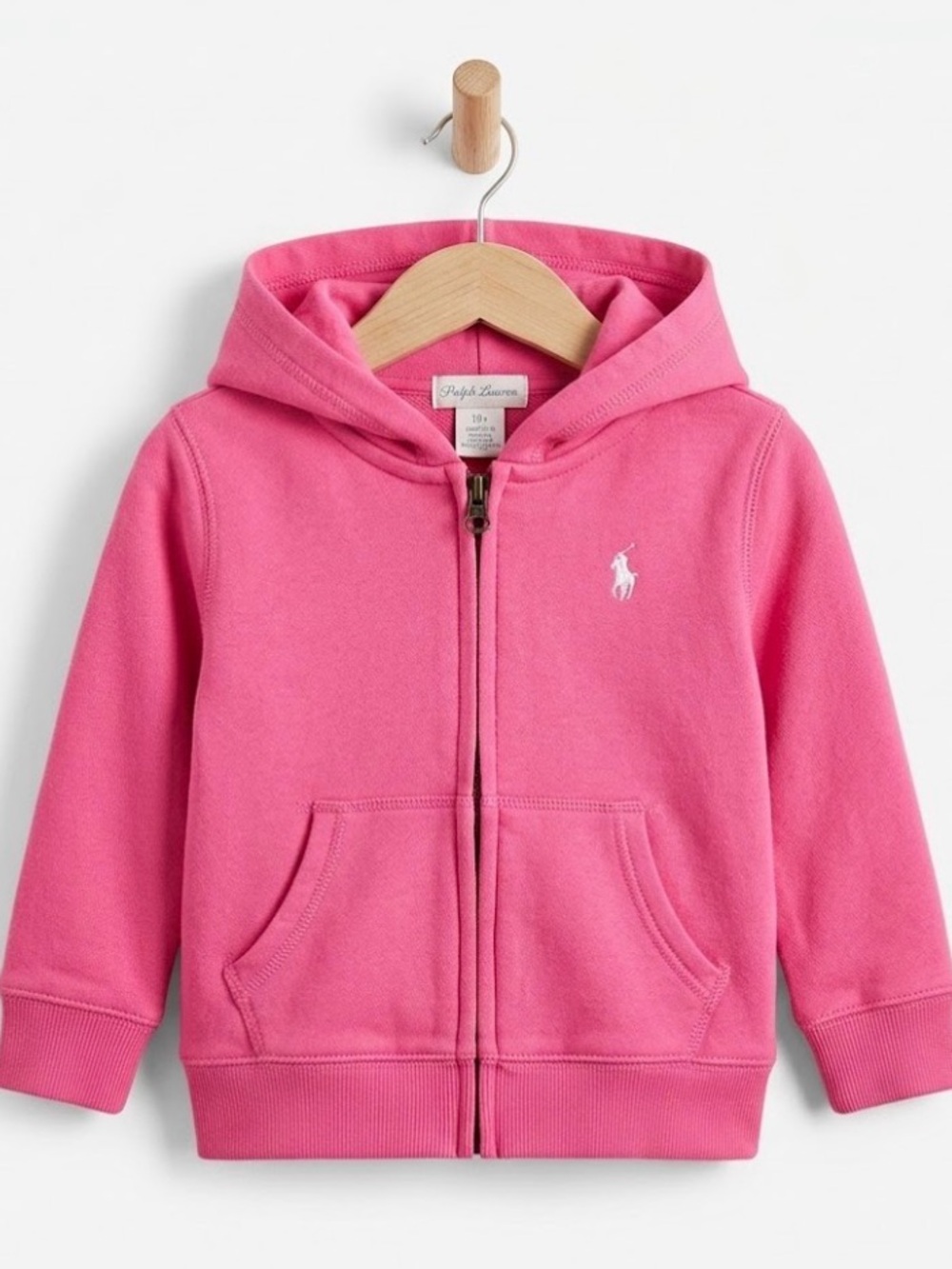 Ralph Lauren Polo Baby Girl Pink Zip Up Sweater 9M